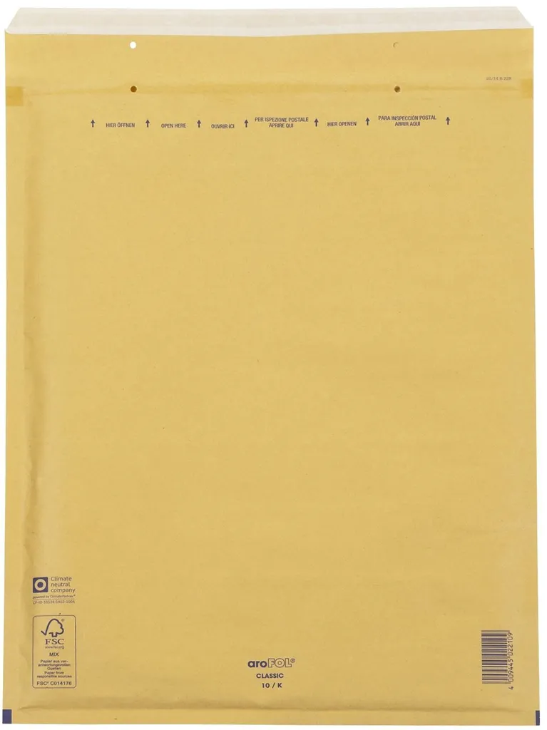 Pochette de protection à bulles d'air 370x480 mm - Lot de 50 sachets