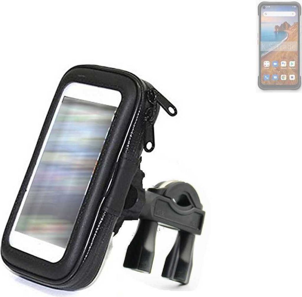 K-S-Trade Fahrrad-Halterung kompatibel mit Unihertz Golden Eye Handy-Halterung Halter Lenkstange Fahrradhalterung Motorrad Bike Mount Wasserabweisend
