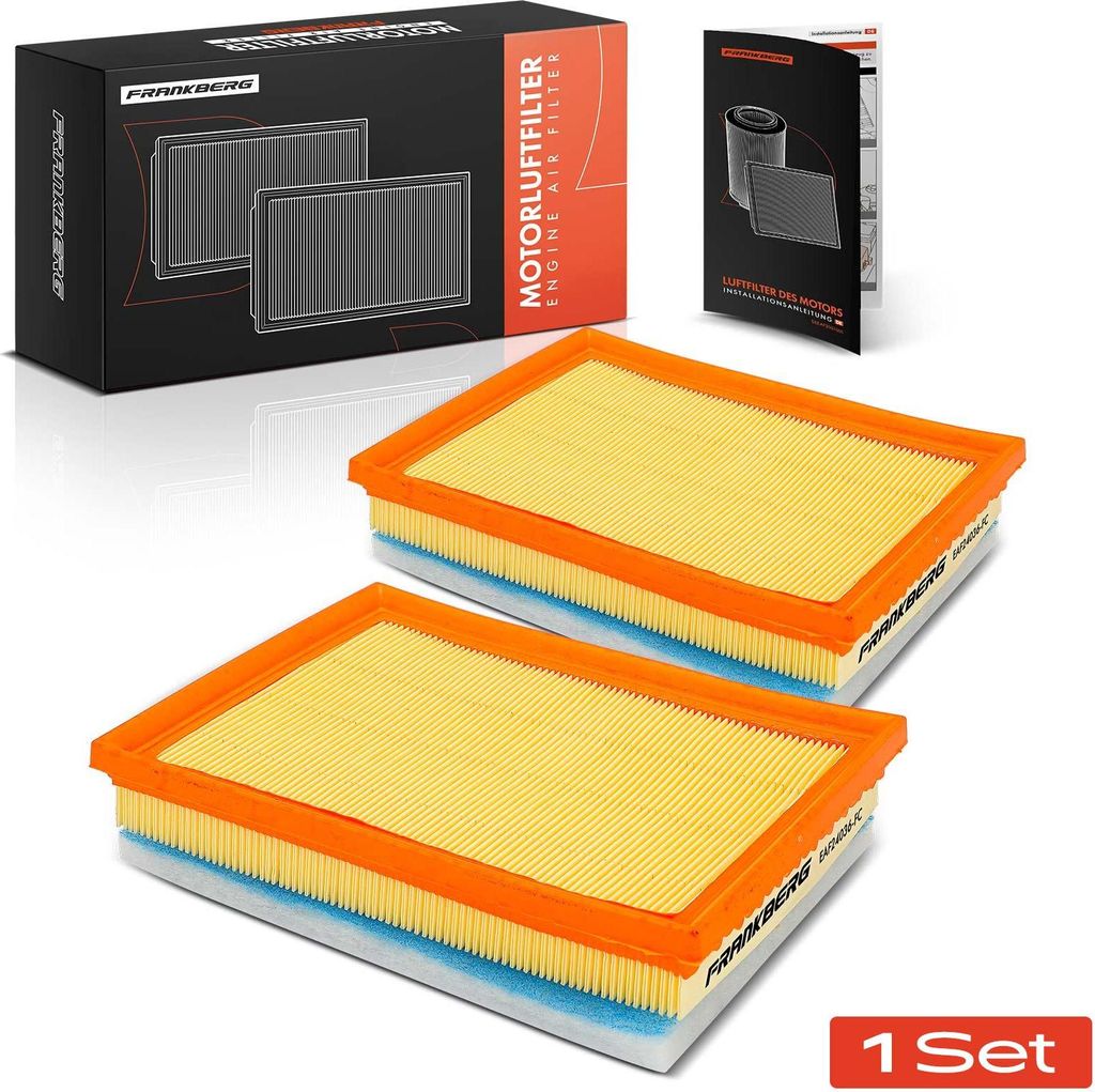 Frankberg 2x Luftfilter Filtereinsatz für Peugeot 208 308 Opel Astra Corsa Zafira Citroen C3 DS Toyota