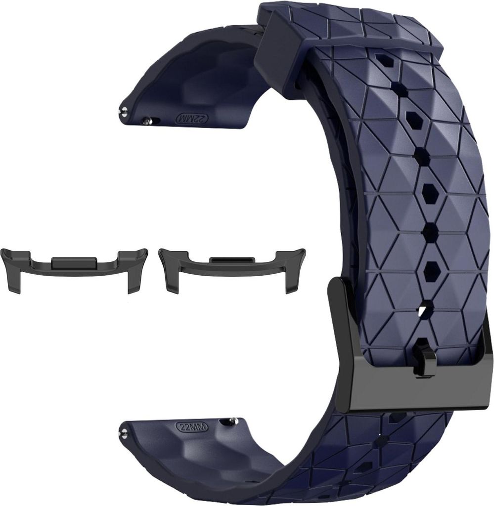 Für Samsung Galaxy Watch 8 / 8 Classic / Ultra 2 Silikon Fußball Design Ersatz Arm Band Dunkelblau