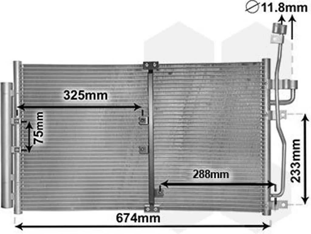 Radiateur de climatisation avec bouteille déshydratante pour voiture moderne