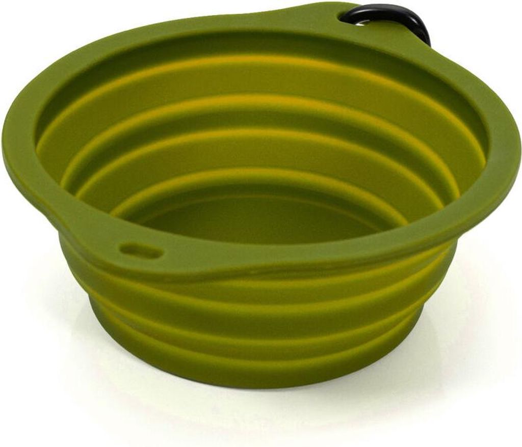 Zusammenfaltbarer Fressnapf Gloria grün Silikon Aluminium 550 ml