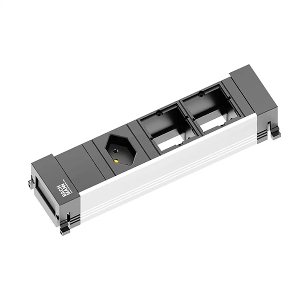 Bloc multiprise BACHMANN Power Frame 1x CH et 2x ABD cadre en aluminium