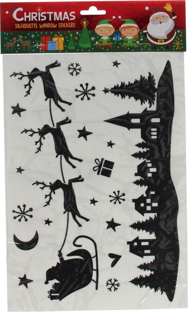 Silhouette-Fensteraufkleber zu Weihnachten