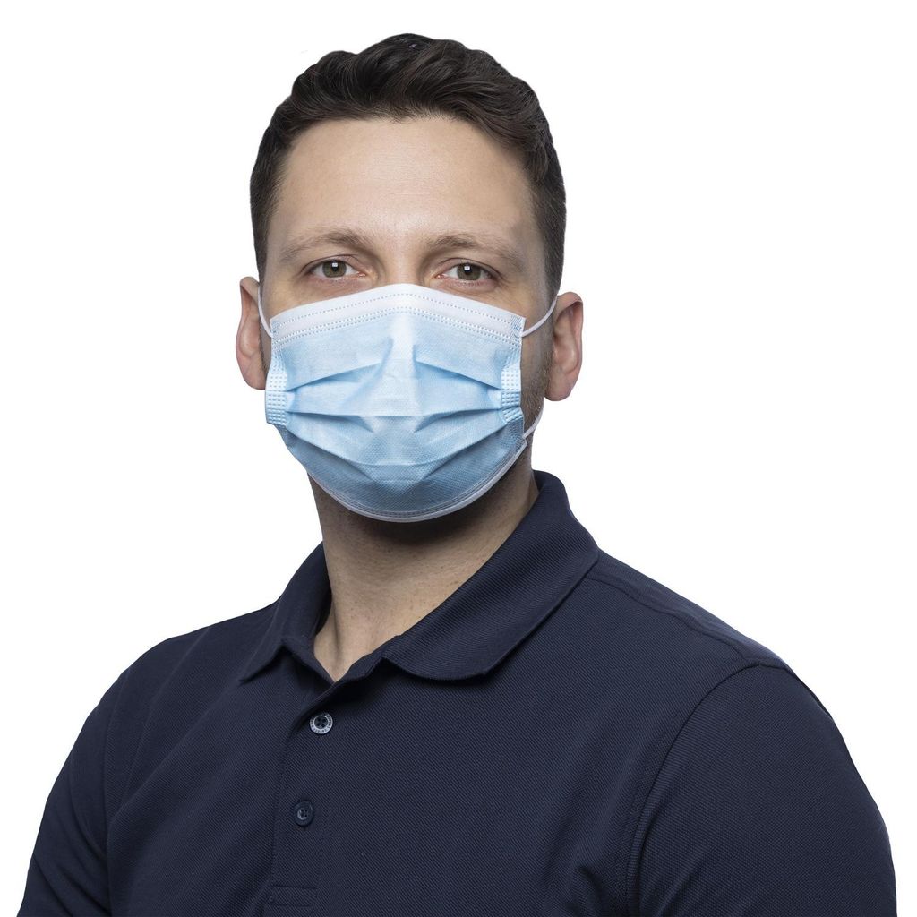 NITRAS PROTECT, medizinische Gesichtsmaske, blau, Box à 50 Produktbild 