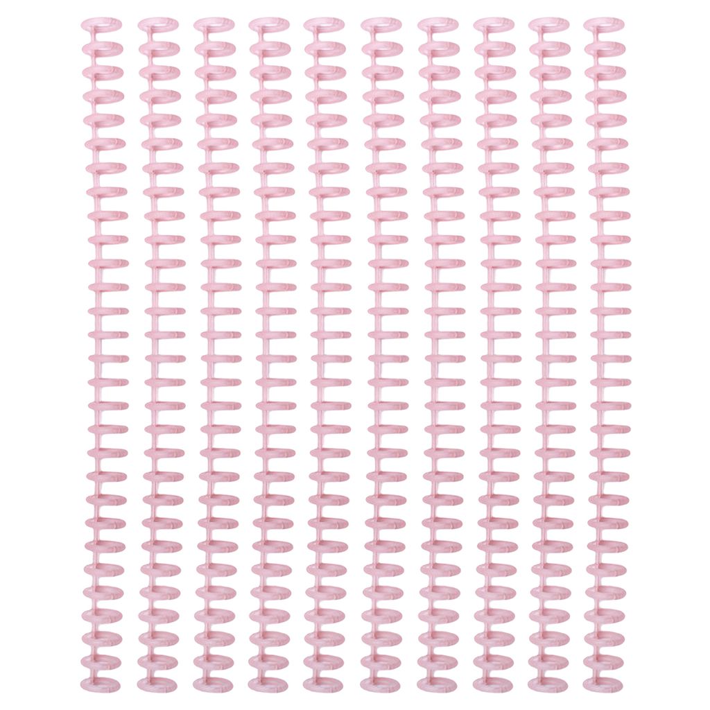 10pcs 12mm Bindungsring 30 Löcher wiederverwendbare anti-deformierte wasserdichte flexible DIY-Plastik-Spiralbindungsbuch Ring School Vorräte-Rosa