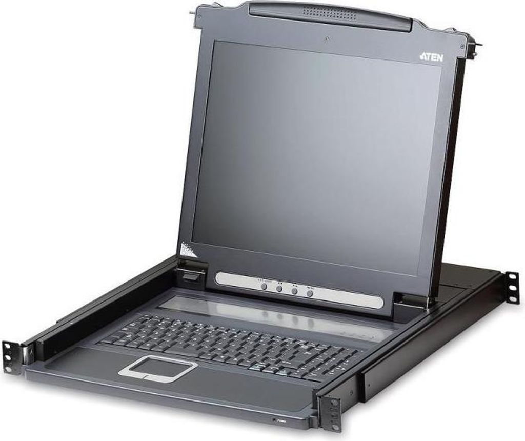 Aten CL1000M, 1280 x 1024 Pixel, 1U, Schwarz, Metall, Kunststoff, LCD, 43,2 cm (17 Zoll)