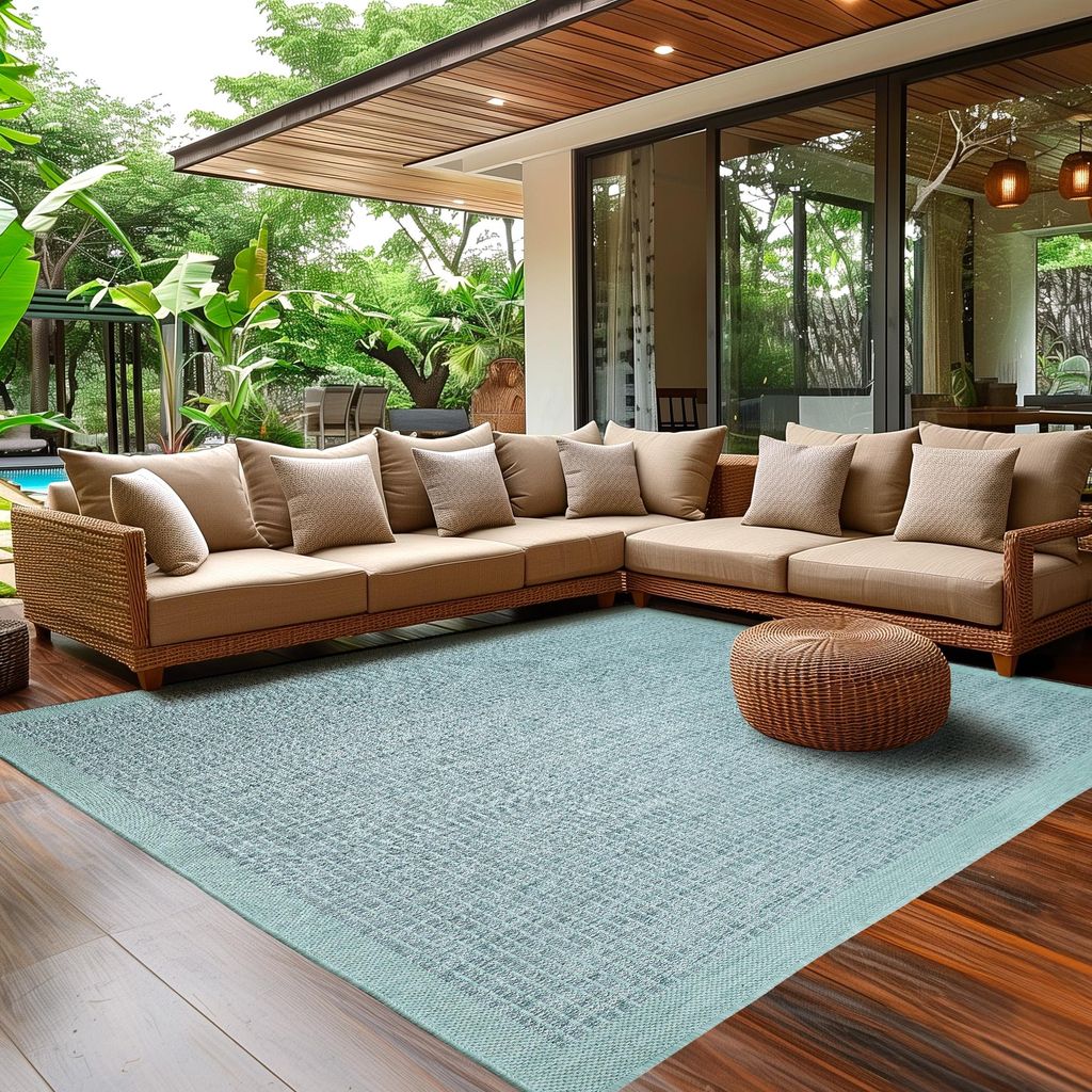 Outdoor Teppich Wetterfest Terrasse Balkon Garten Produktbild 