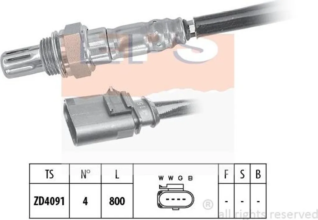 Sonde Lambda Italy - Solution Voyant Moteur Allumé - Équivalent EPS 1.998.199