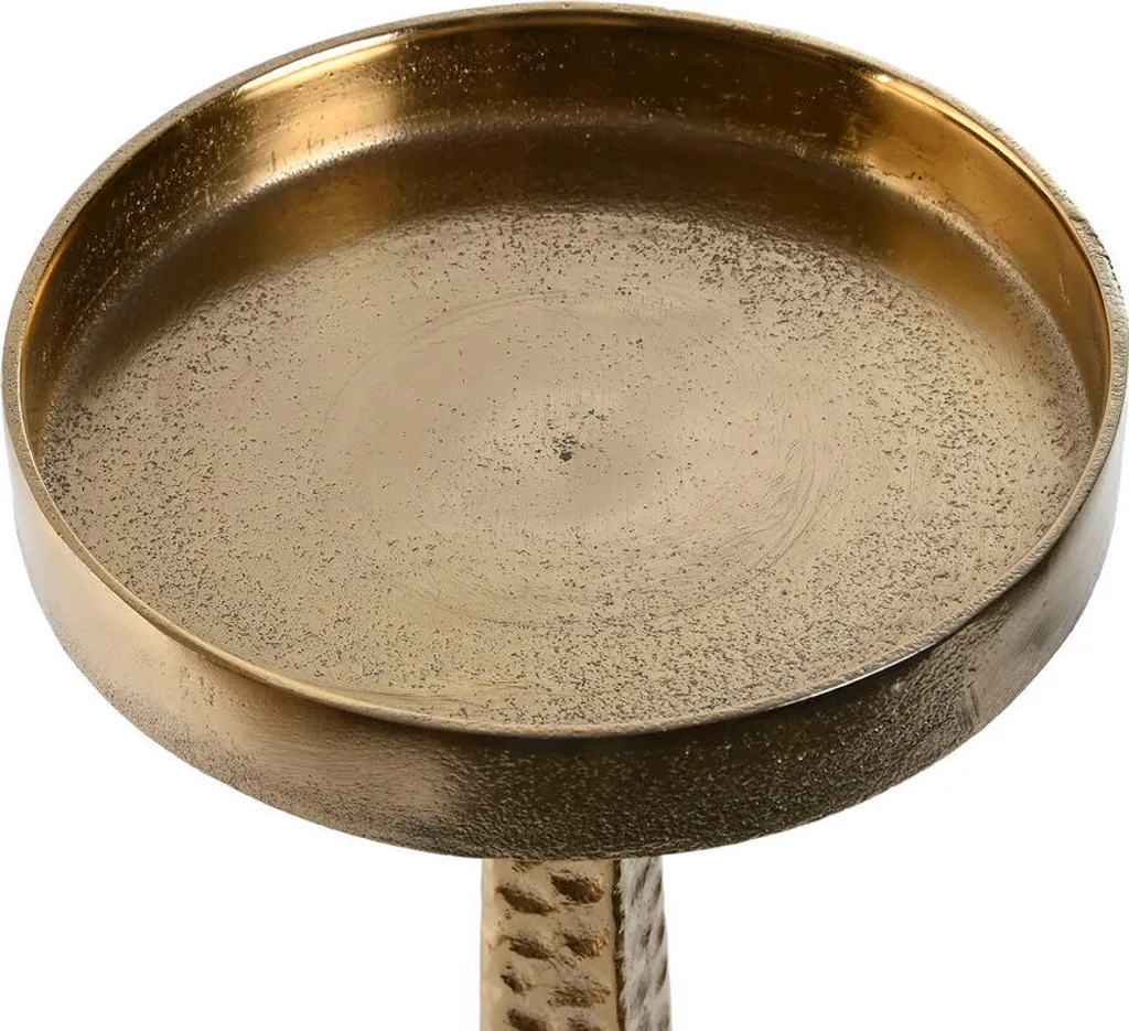 Bougeoir Home ESPRIT Gold en Aluminium Doré - Dimensions 18,5x64,5 cm