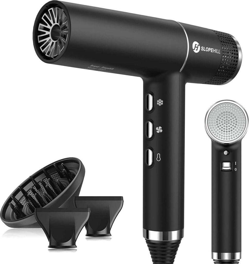 Haartrockner mit einzigartigem bürstenlosem Motor | IQ Perfetto | Innovativer Mikrofilter | Oxy Active Technology | LED-Anzeige,2000W