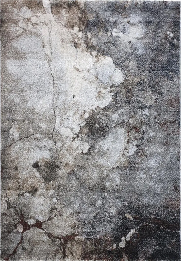 Petite moquette Universe 80x150 cm gris beige pour couloir ou descente