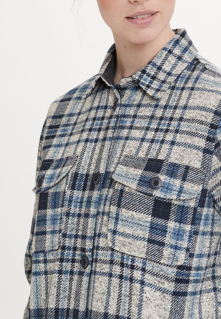 WHISTLER Fleece-Hemd Milly mit tollem Karo-Muster 2048 Navy Blazer 44
