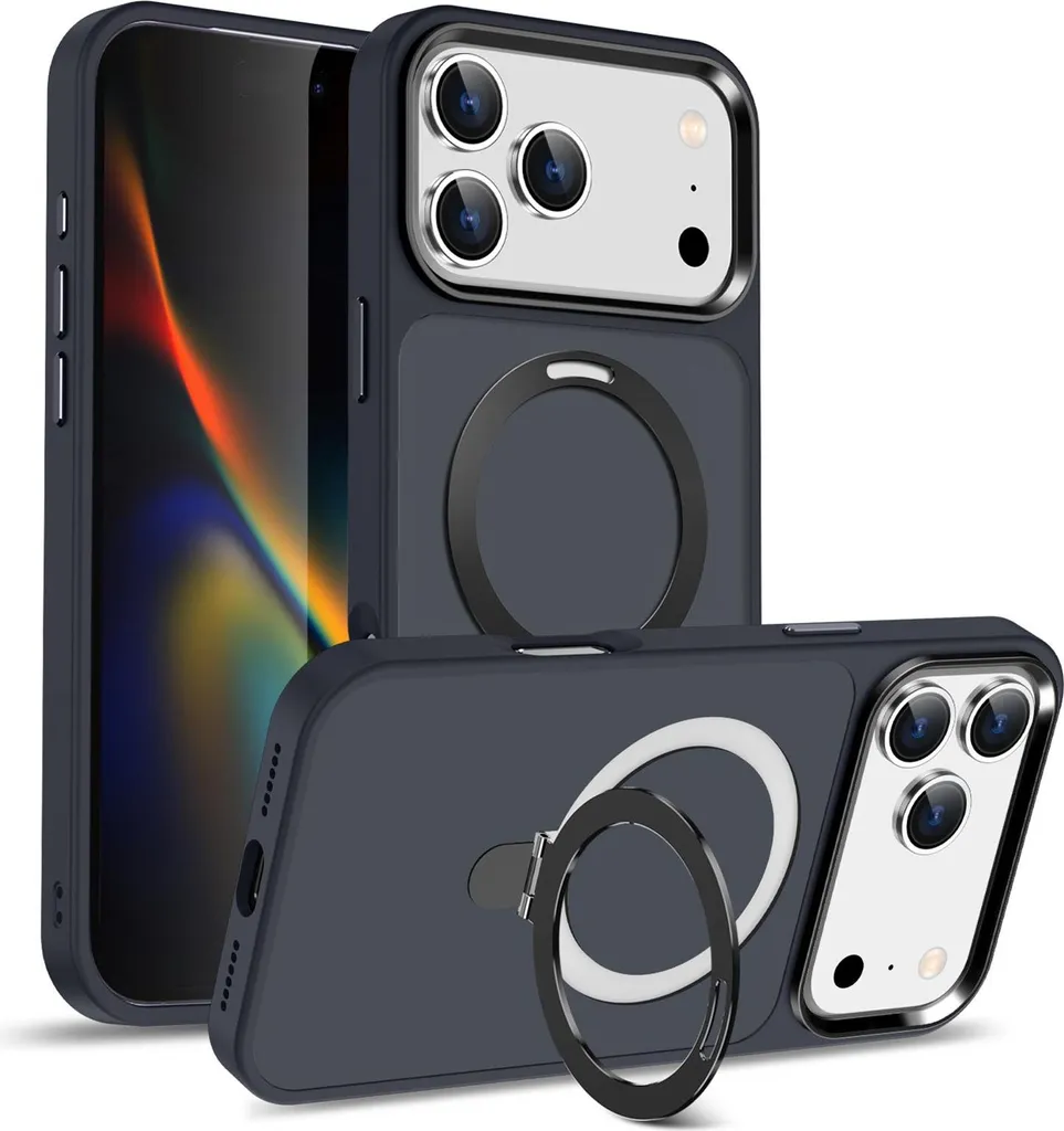 Custodia ibrida per iPhone 17 Pro Max anello magnetico di copertura per la copertura protettiva MagSafe