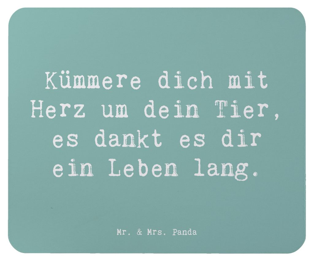 Mr. & Mrs. Panda Mousepad Spruch Haustiere pflegen - Produktbild 