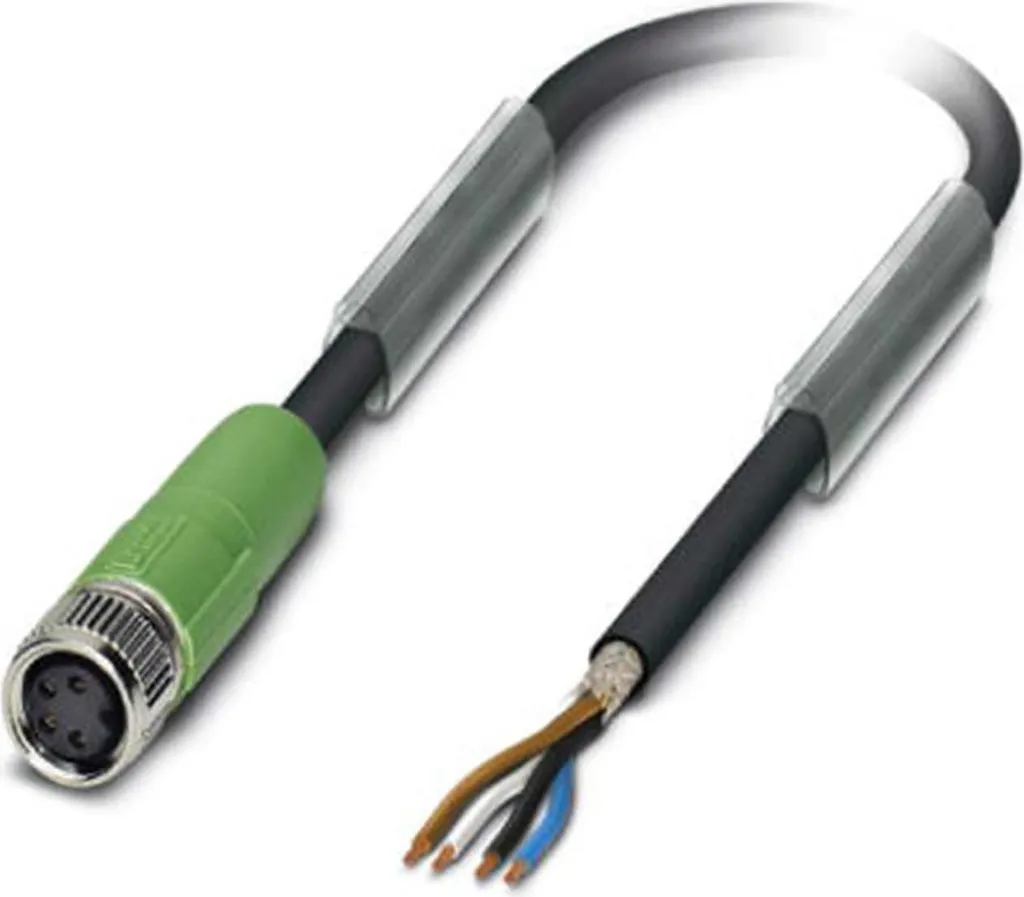 Cavo M8 PUR 4 Poli Schermato 4mt RAL 7021 per Automazione Dinamica