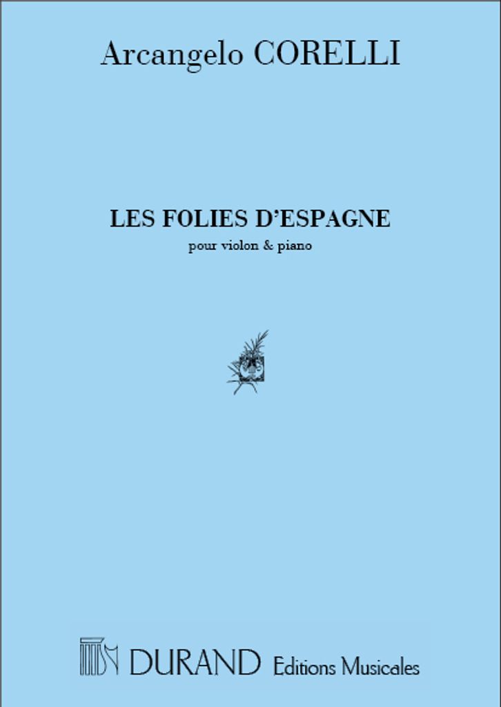 Corelli Folies D'Espagne Vl-Piano Violin and Piano