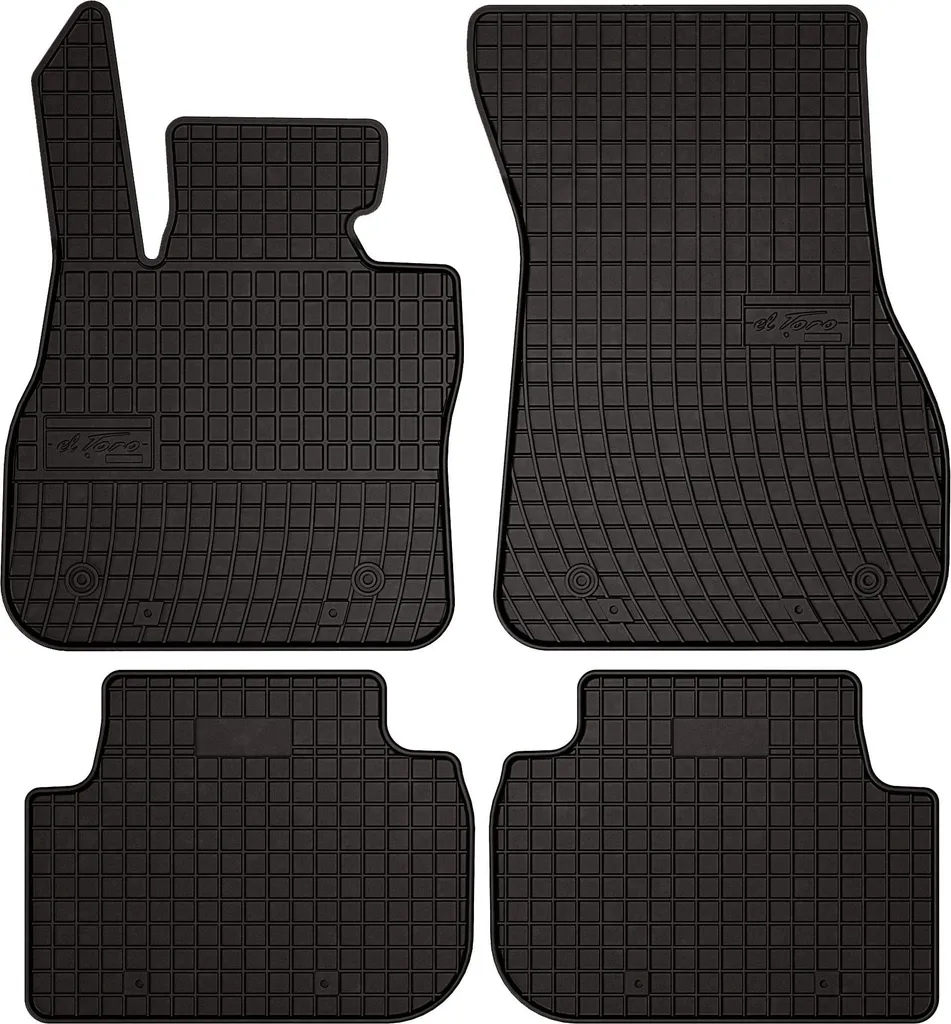 Tappetini auto in gomma adatto per BMW 2 F44 (2020-, coupe) neri, set 4 pz, con fissaggi