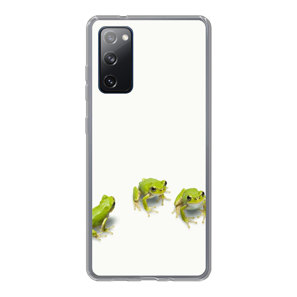 MuchoWow Handyhülle Schutzhülle Hülle für Samsung Galaxy S20 FE Frosch - Tiere - Grün Silikon Softcase Handy Hülle - Abdeckung