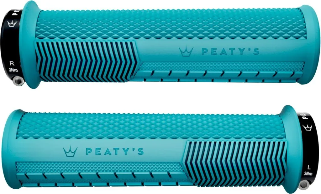 Poignées de trottinette Monarch Grip Knurl Turquoise au profil Fin