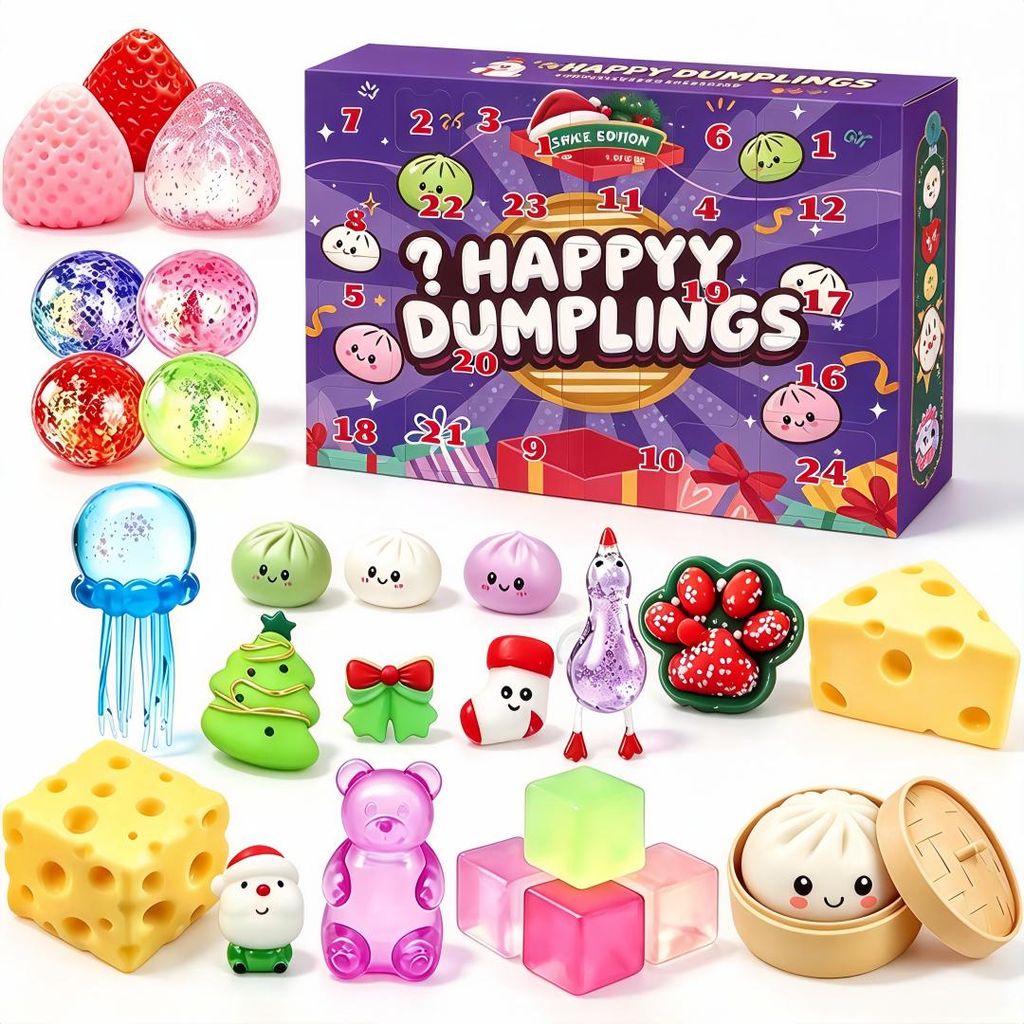 Squishy Adventskalender 24 Überraschungen Fidget Spielzeug, Produktbild 
