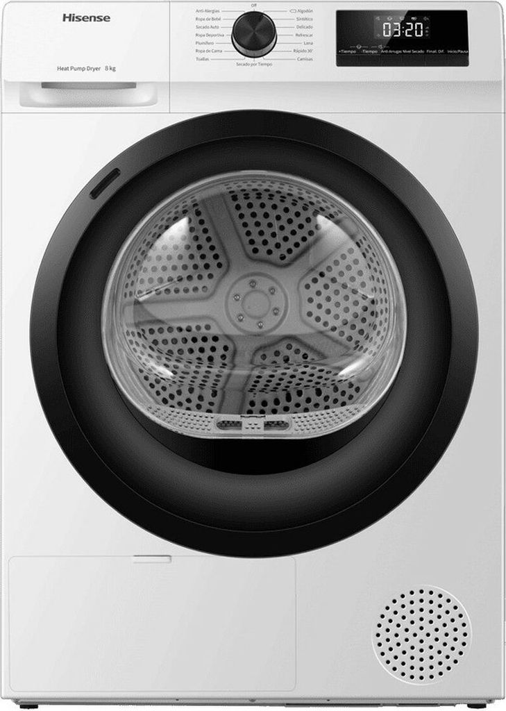 Hisense DHQE800BW2, Voľne stojaci, Predné plnenie, Tepelné Obrázok produktu 