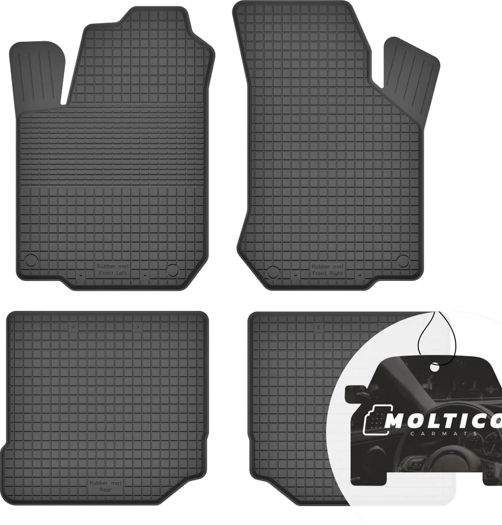 Tappetini Auto in Gomma per Seat Toledo II 1999-2004 Bordo Alto