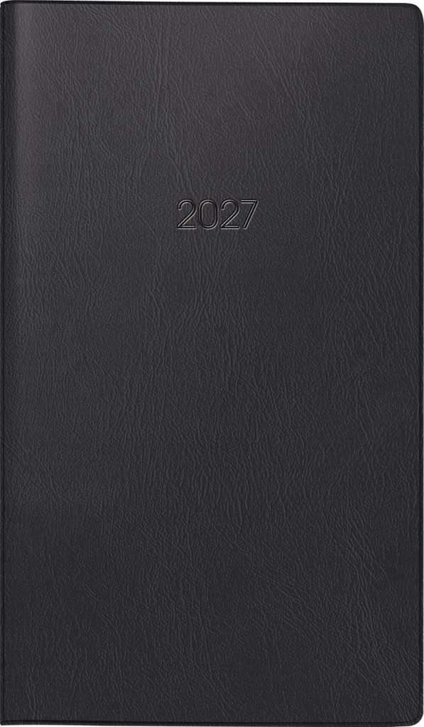 2027 BRUNNEN Taschenkalender9x15cm sw 2S/1M Produktbild 