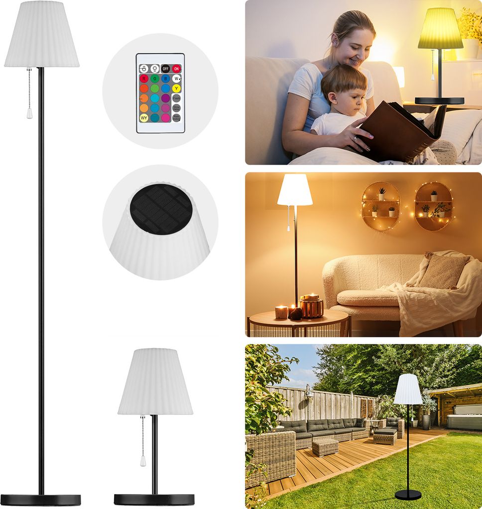 7MAGIC Solar Stehlampe, Outdoor Stehlampe mit Lichtsensor, Produktbild 1