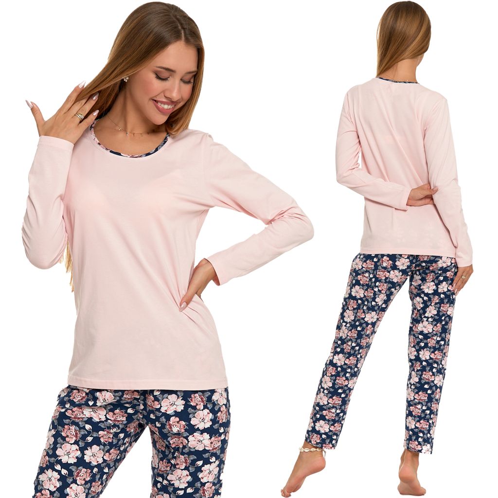 Moraj Damen Schlafanzug Langarm + Pyjamahose | Pyjamas