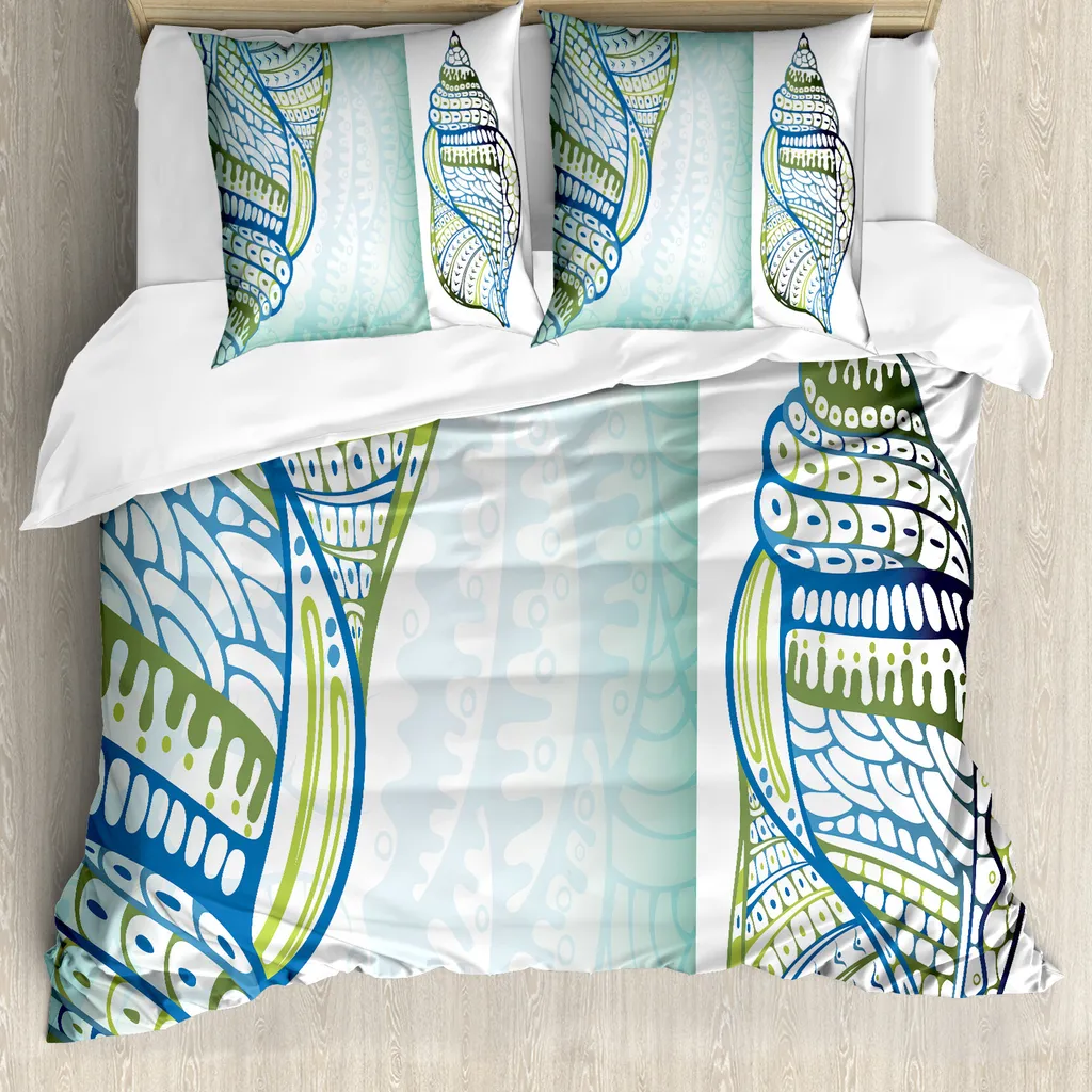 Set Copripiumino Matrimoniale 200x200 ABAKUHAUS Conchiglie Design