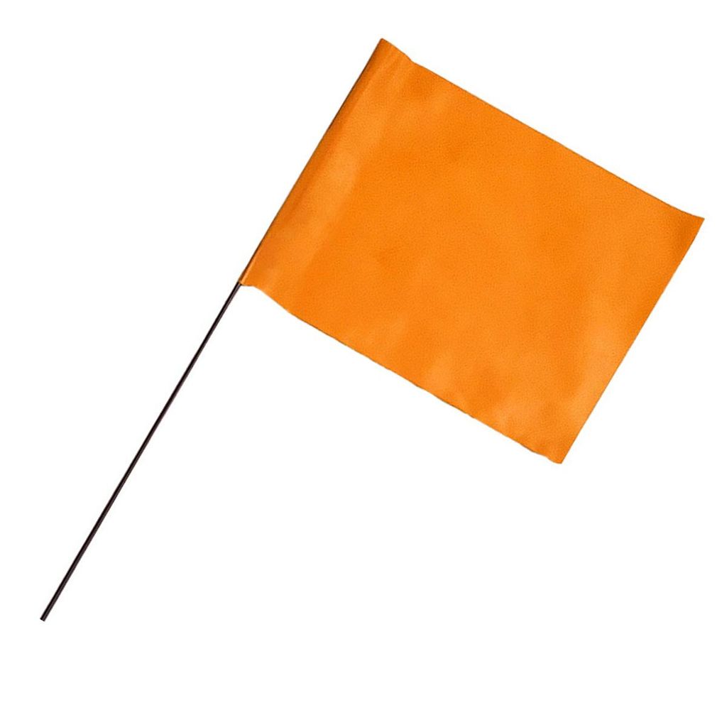 100er Set Rasen-Markierungsfahnen, 14×10 cm, Orange, ideal Produktbild 