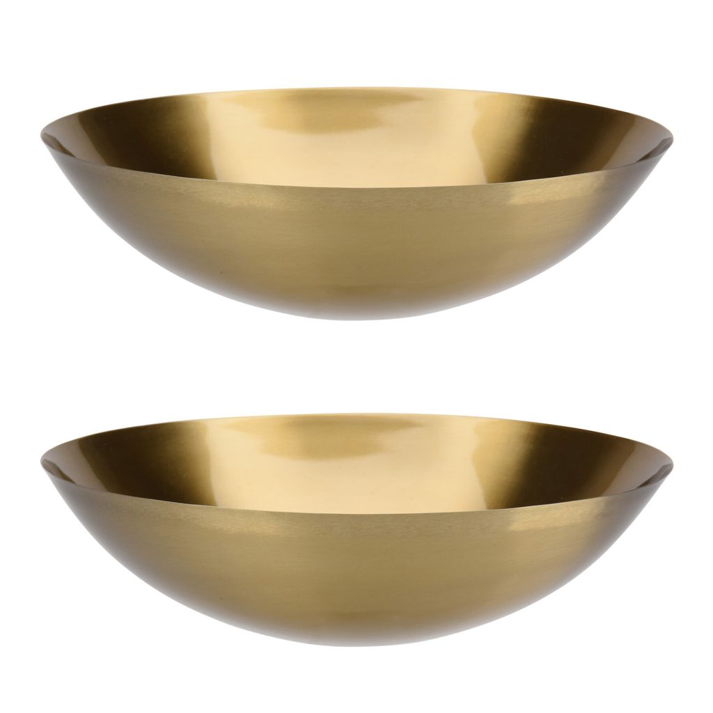 2er Set Edelstahl Schale Gold Ø 27 cm Schüssel Produktbild 