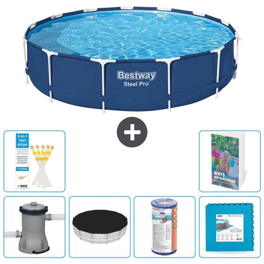 Bestway Steel Pro Rund - 396x84 cm - 7-teilig S254