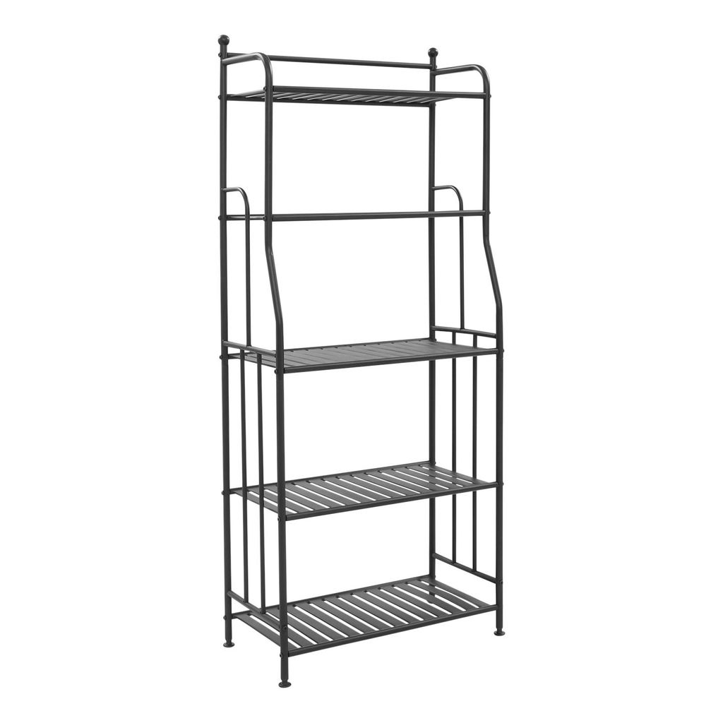 5 stöckiges Lagerregal Schwarz multifunktionales Regal Küche Schlafzimmer Balko