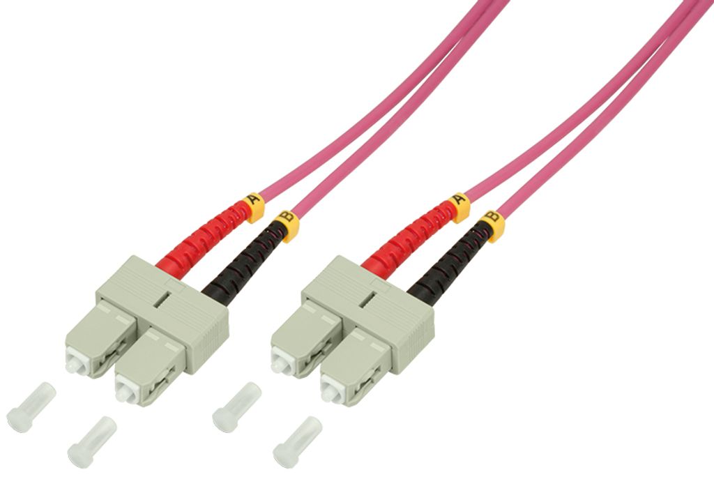 LogiLink LWL Patchkabel SC Duplex SC Duplex OM4 3,0 m