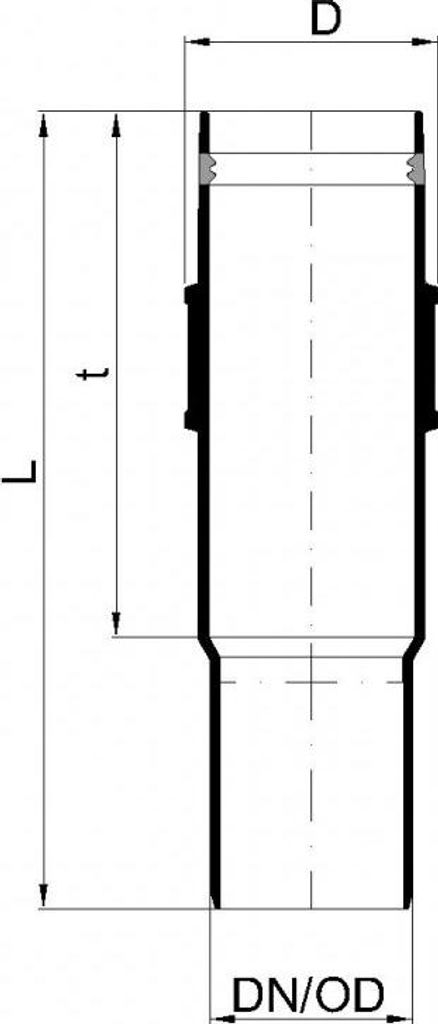PoloPlast POLO KAL XS Langmuffe DN 40 Immagine del prodotto 