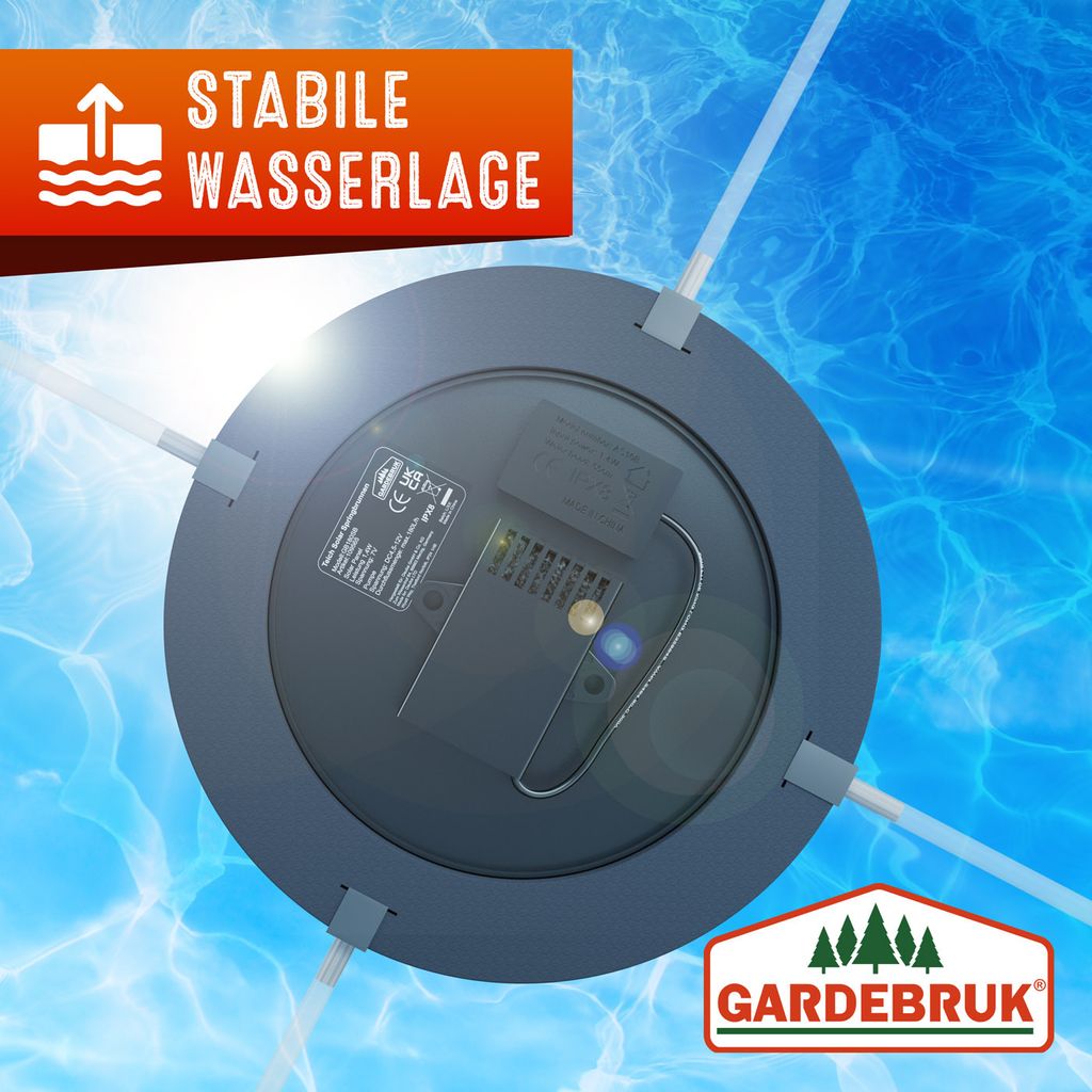 GARDEBRUK® Solar Springbrunnen 7 Effekte 180L/h Solarpanel Produktbild 6