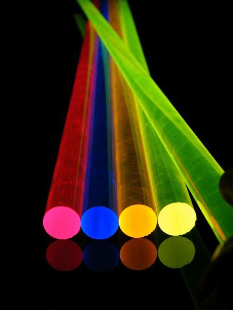 1m Schwarzlicht Acrylglas-Rundstab Neon Gelb-Grün, 10mm