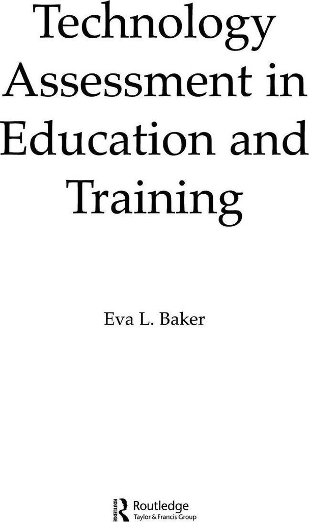 Technology Assessment in Education and Training