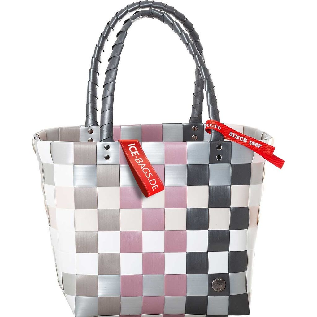 ICE BAG Einkaufsshopper Original taupe altrosa weiss mix