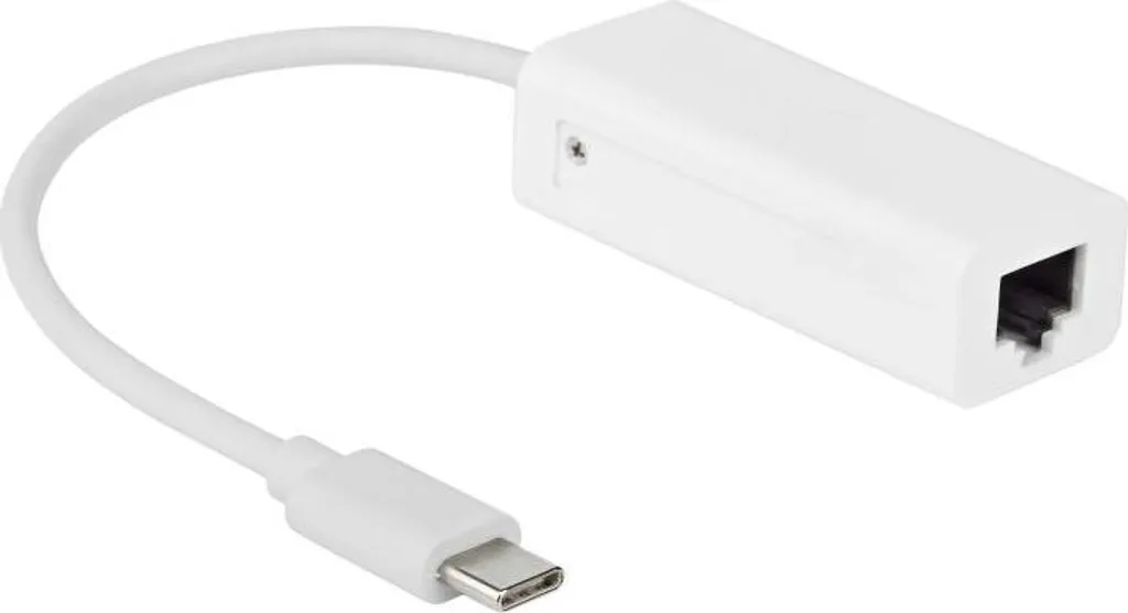 Adaptateur Réseau USB-C vers Ethernet RJ45 Blanc Allteq pour Ordinateur
