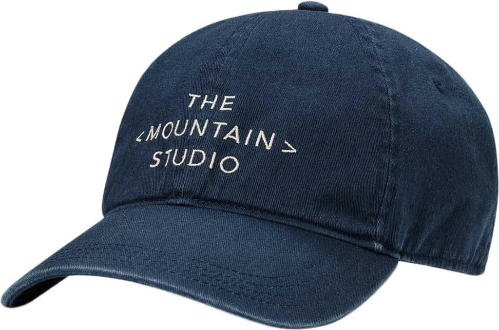 Casquette The Mountain Studio en coton bio bleu classique pour hommes