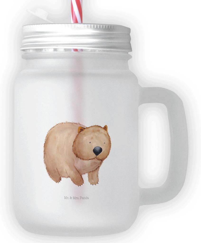 Mr. & Mrs. Panda Cocktailglas Wombat - Transparent - Geschenk, Australien, Spruch, dessertglas, Lustige Sprüche, Motivation, Glas Mit Henkel, Für...