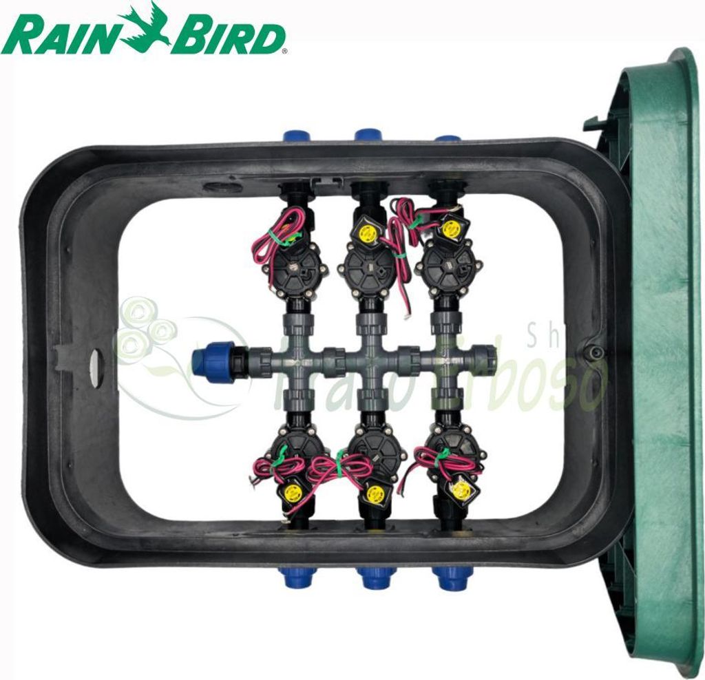 PA-DV-6-9V - 1" 6-Zonen-Ventilkasten, vormontiert mit Rain Bird Komponenten
