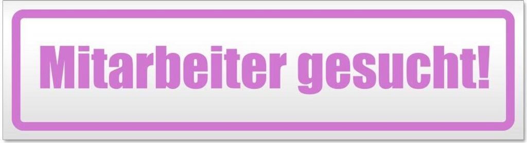 Kiwistar - Autoaufkleber - Flieder - 60 x 16 cm - Mitarbeiter gesucht! - Hinweis Aufkleber Sticker für Auto, Kfz, Fahrrad, PKW, LKW