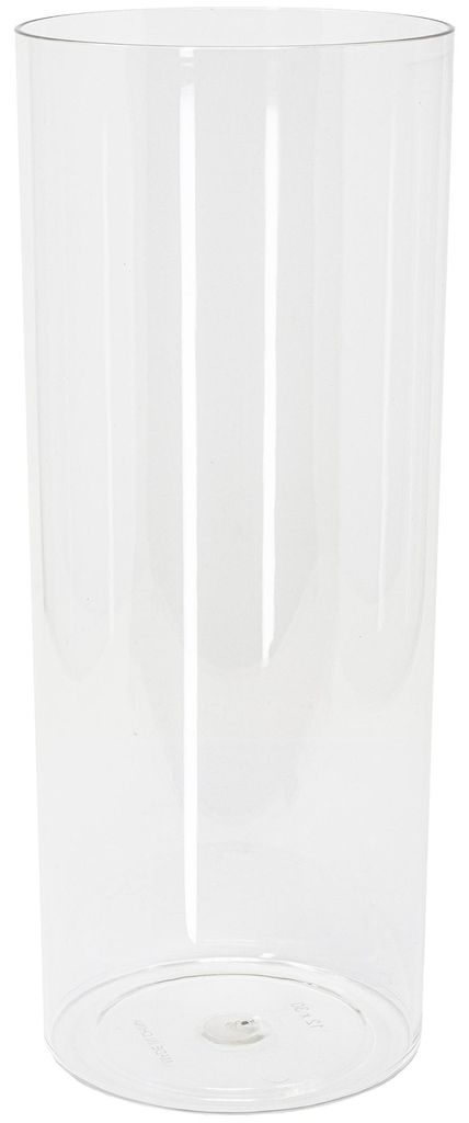 Vase grau transparent aus Acryl - 20x20x30cm - Blumenvase für große Bouquets und voluminöse Sträuße
