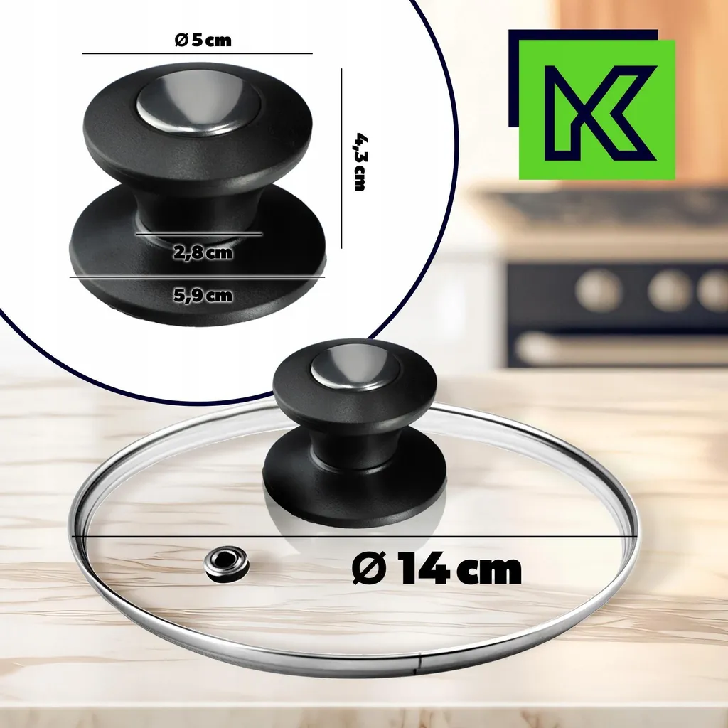 Coperchio in Vetro 14 cm per Pentole e Padelle | Trasparente Universale - 3