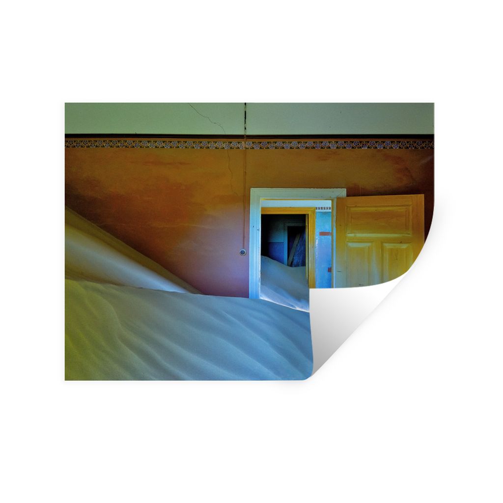 MuchoWow Wandtattoo Wandsticker Wandaufkleber Sand - Wüste - Tür - Architektur 80x60 cm Selbstklebend und Repositionierbar - Faltenfrei
