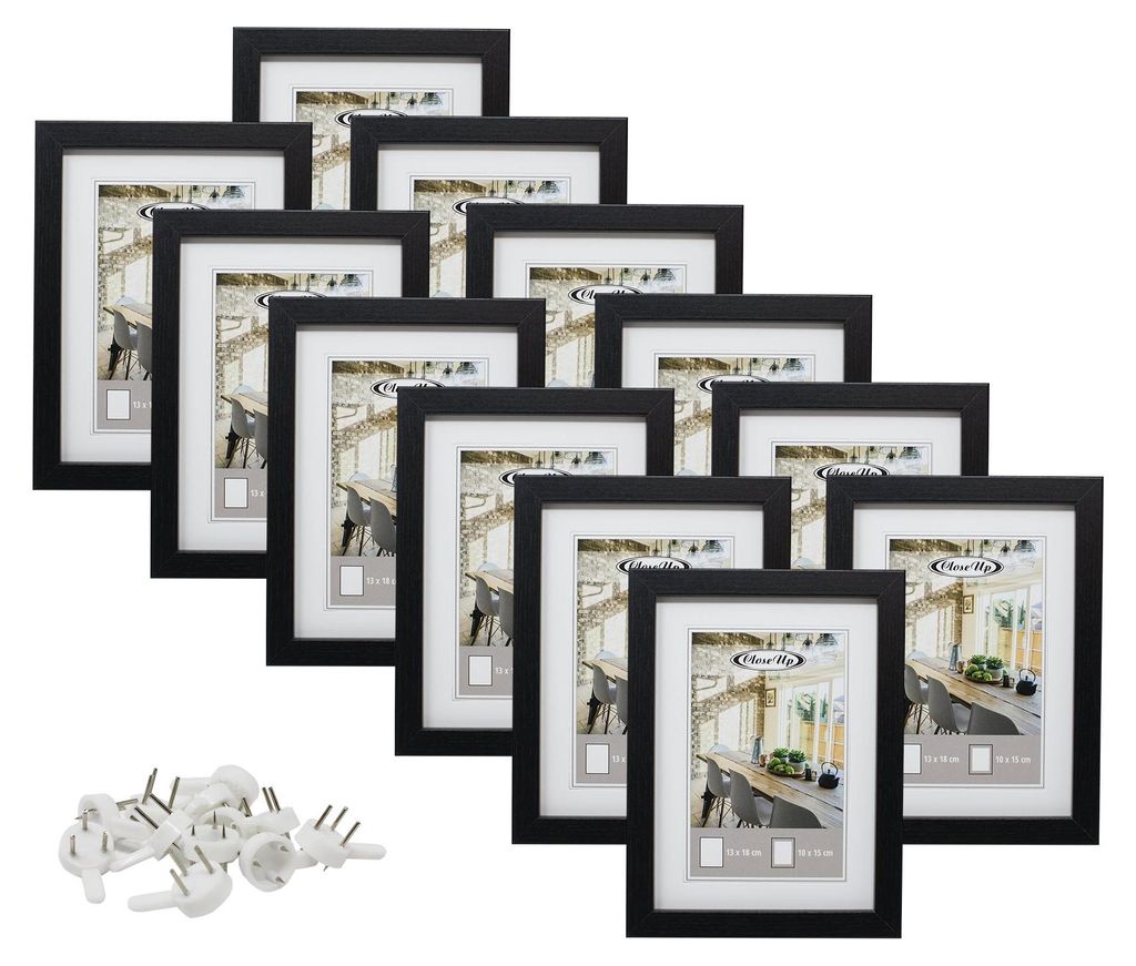 Bilderrahmen-Set 13 x 18 cm schwarz, 12 Stück Produktbild 